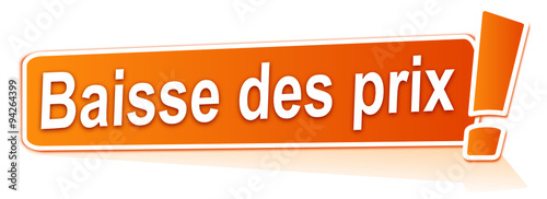 baisse des prix sur étiquette orange