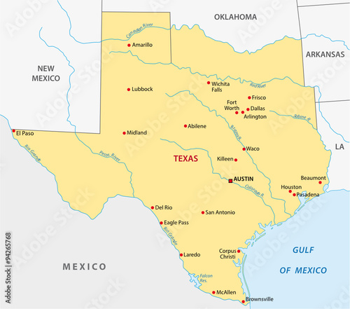 simple texas state map