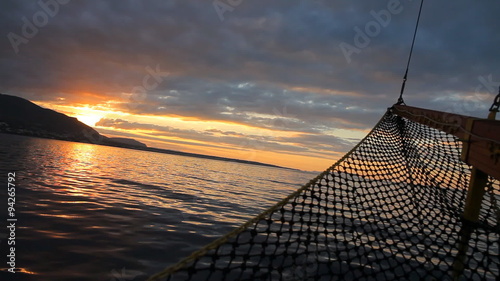  spectacular view on sunset of the boats to the Aegean Sea 