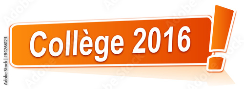 collège 2016 sur étiquette orange