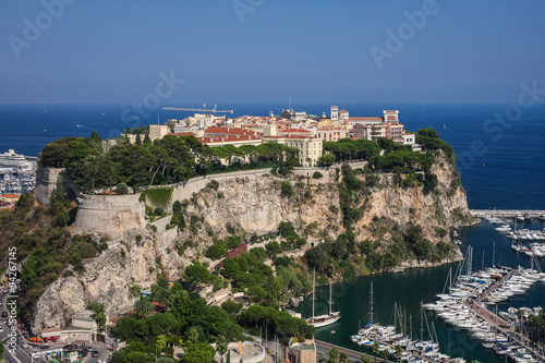Castle hill and old town of Monaco