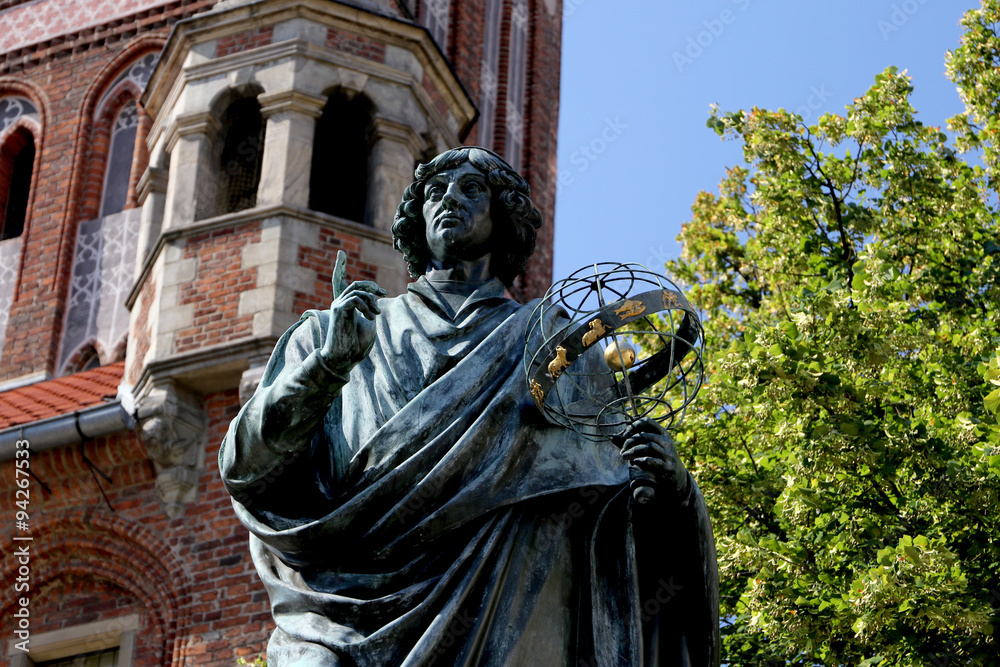 Obraz na płótnie  Monument of Copernicus in Torun w salonie