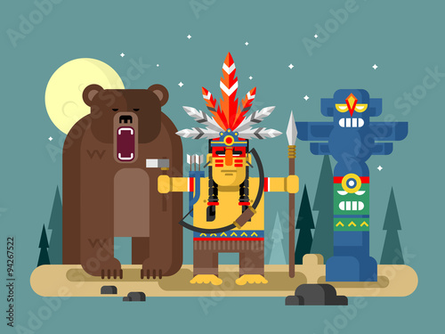 character with bear