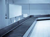 Luggage claim conveyor belt at an airport