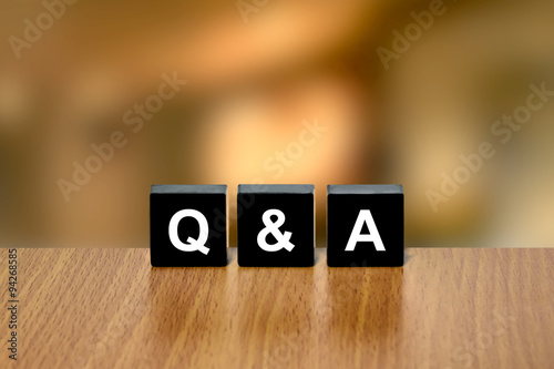 Q&A or Questions and answers on black block photo