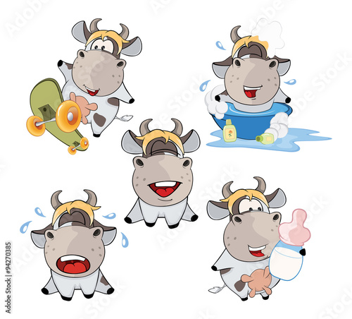 Happy cows.Clip-Art. Cartoon