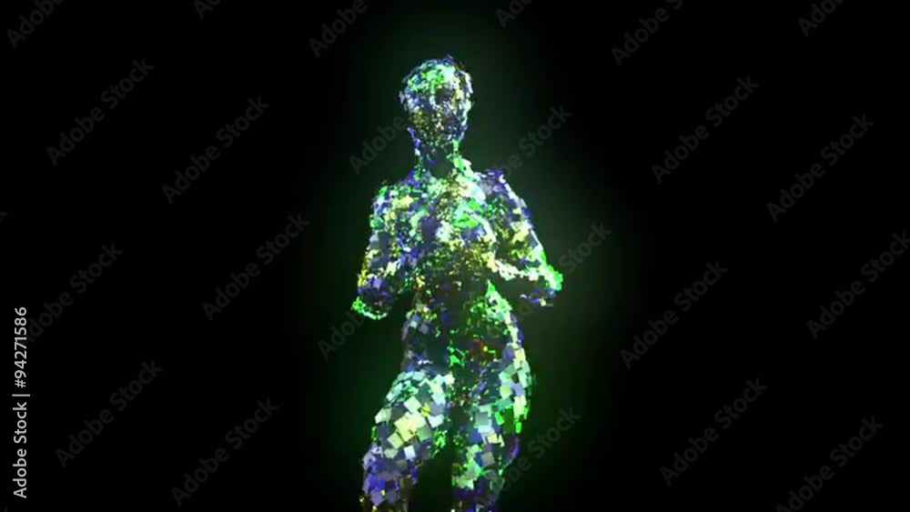 Girl of tinsel dances disco. Seamless loop with alpha matte. It can be placed on any background. Girl of tinsel dances disco. Seamless loop with alpha matte. It can be placed on any background.