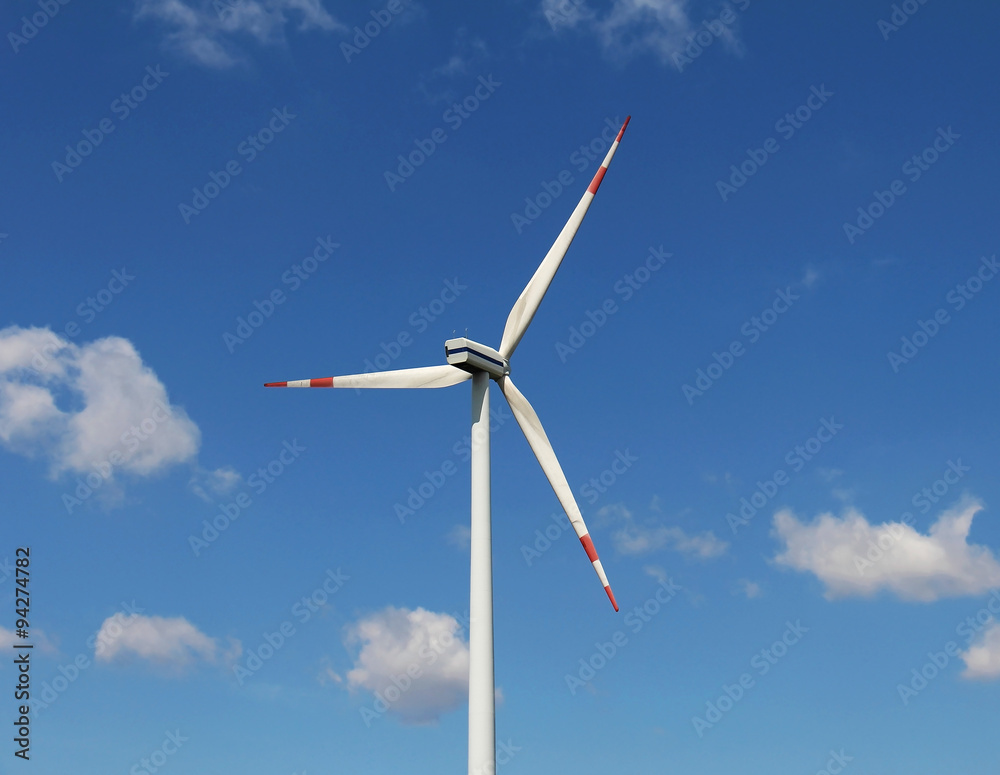 Windmill turbine sky