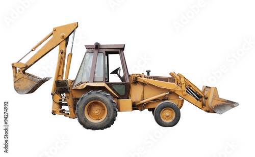 Front end loader isolated on white