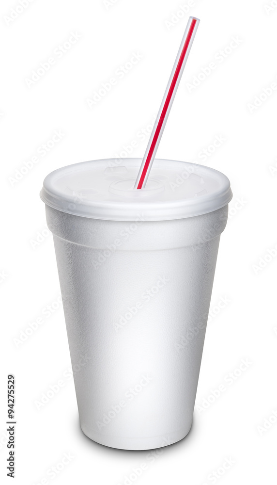 Fast food To Go cup with Lid Isolated on White Fast food To Go cup with Lid Isolated on White