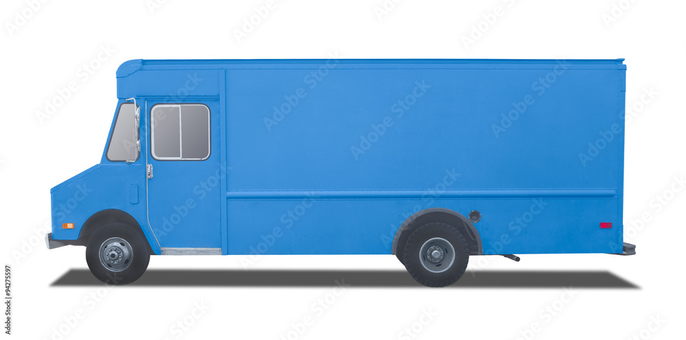 Delivery Truck on a white background, room for text ,logo or copy Delivery Truck on a white background, room for text ,logo or copy