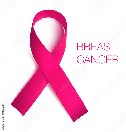 Breast cancer awareness ribbon. Vector illustration