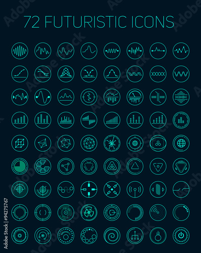 Abstract vector futuristic icons