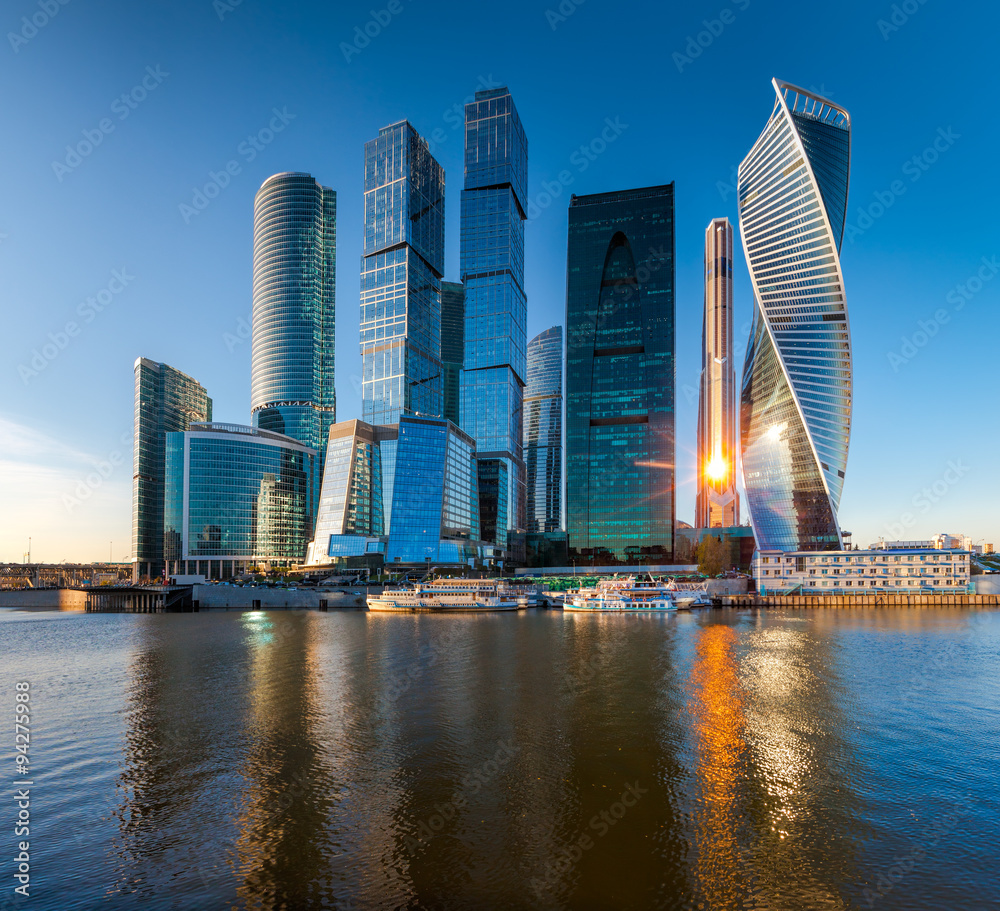 Obraz premium Moscow City - view of skyscrapers Moscow International Business Center.