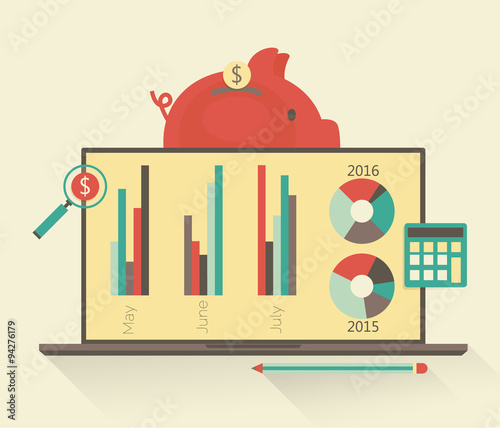 Budget planning concept. Flat banking and finance icon