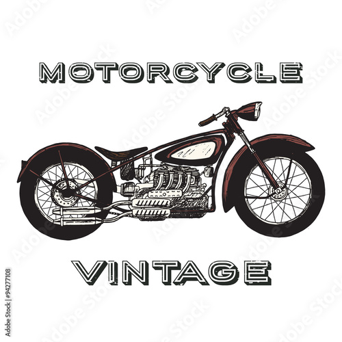 Vintage motorcycle label.