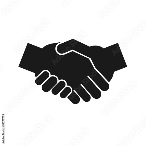 Abstract icon of handshake 