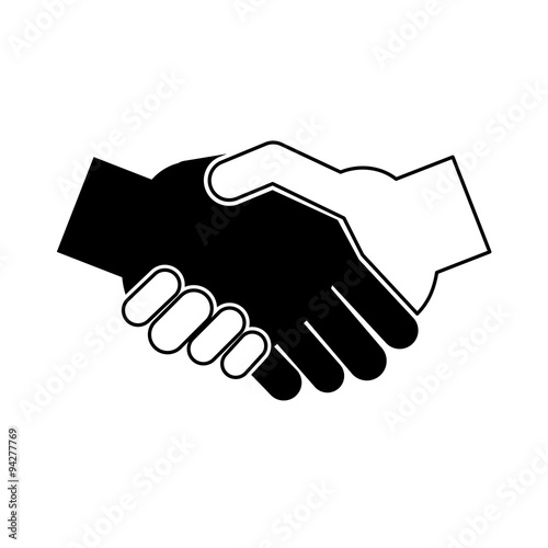 Abstract icon of handshake 