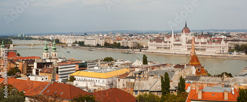 The panoramic view of Budapest.