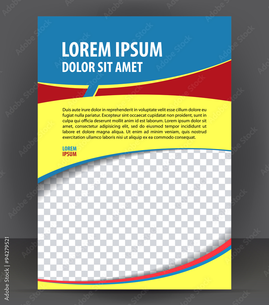 Naklejka premium Magazine, flyer, brochure and cover layout design print template, vector Illustration
