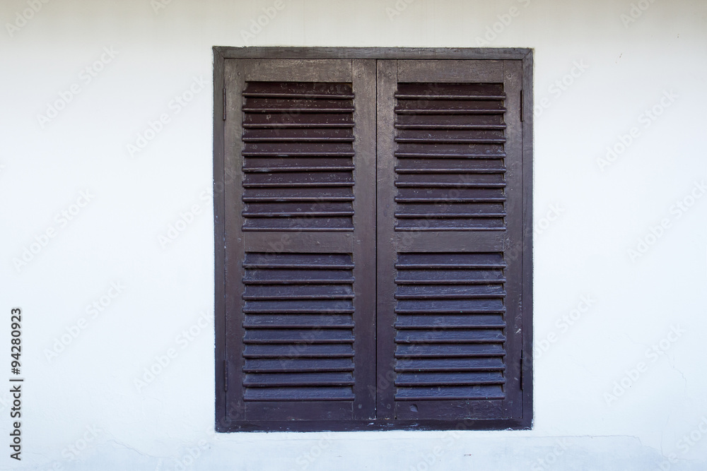 Fototapeta premium Old window with closed 