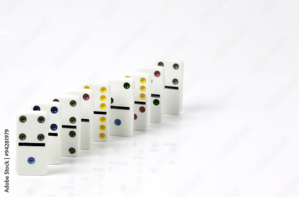 Domino isolated on white background