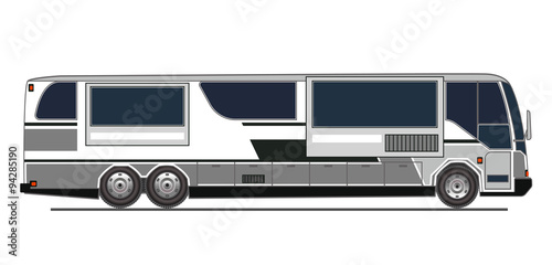 The image of trailer under the white background