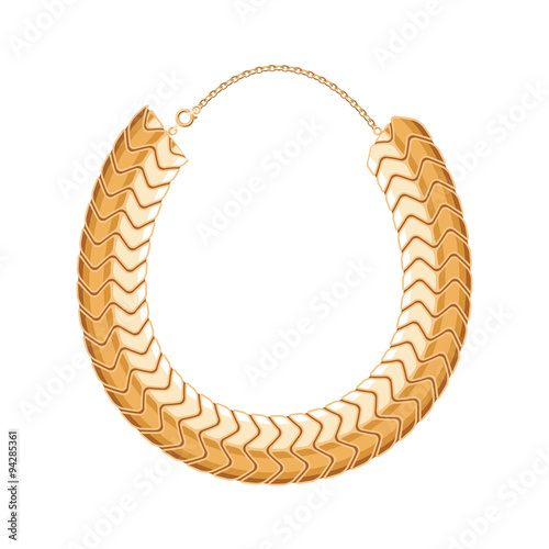 Chunky chain golden metallic necklace or bracelet.