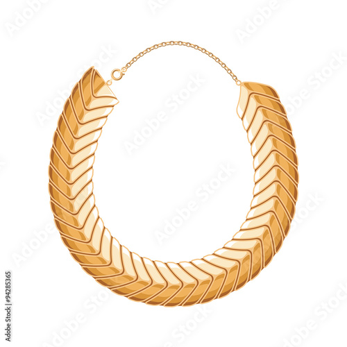 Chunky chain golden metallic necklace or bracelet.