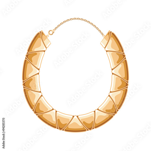 Chunky chain golden metallic necklace or bracelet.