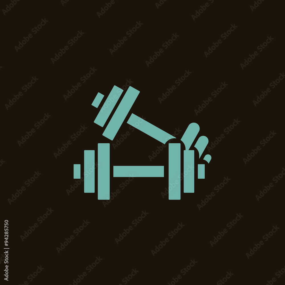 Sport dumbbells icon Sport dumbbells icon