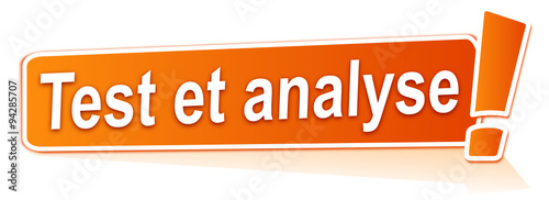 test et analyse sur étiquette orange