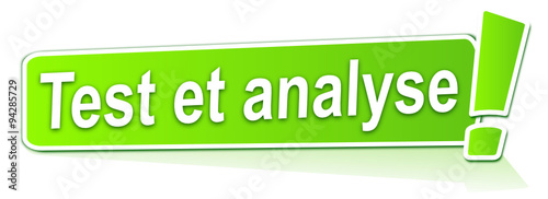 test et analyse sur étiquette verte