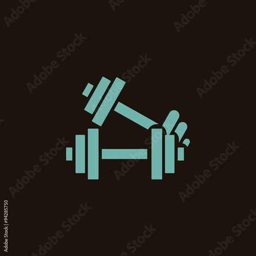 Sport dumbbells icon