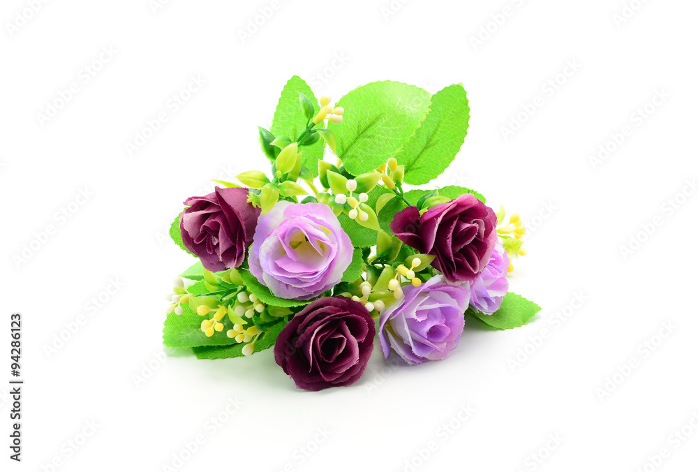 Fototapeta premium artificial flower isolated on white background