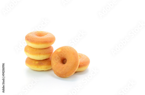 Mini donuts isolated on white background