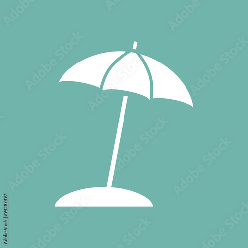Beach umbrella icon