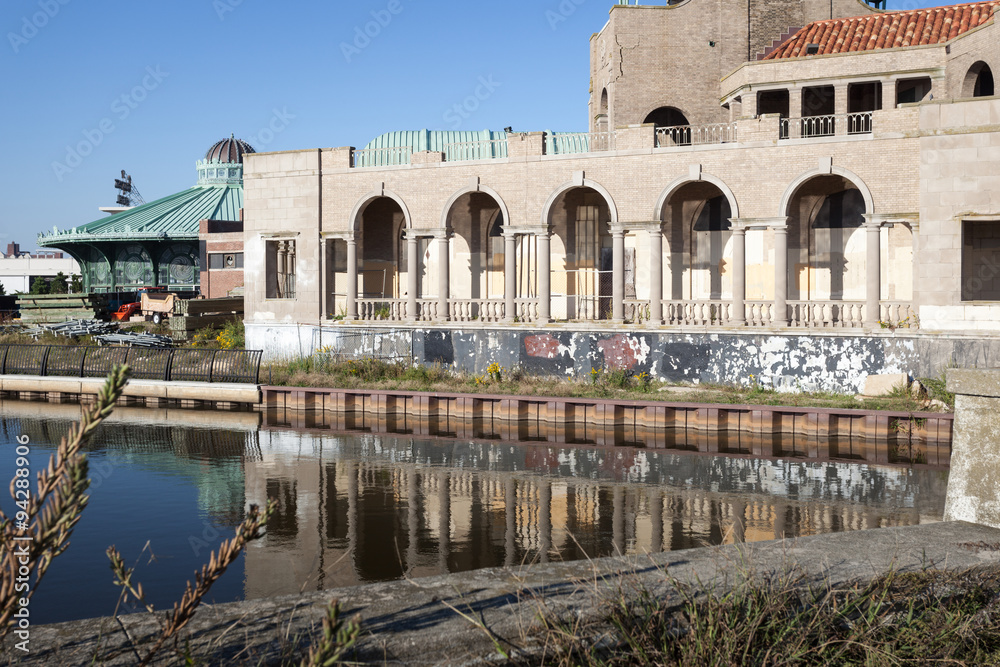 Fototapeta premium Asbury Park Heating Plant and Carousel