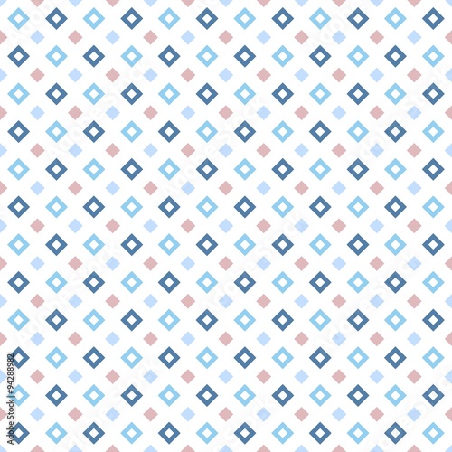 Blue Diagonal Squares Seamless Pattern