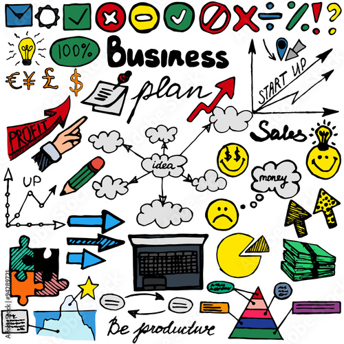 Business Plan vector icons