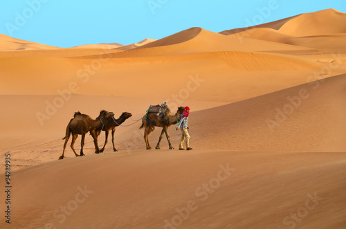 Travelling in Sahara desert.