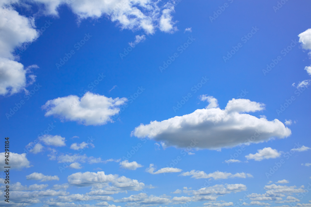 Blue sky with clouds in a summer day Blue sky with clouds in a summer day