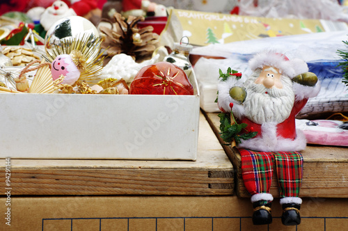 Santa Claus decorations christmas flea market
