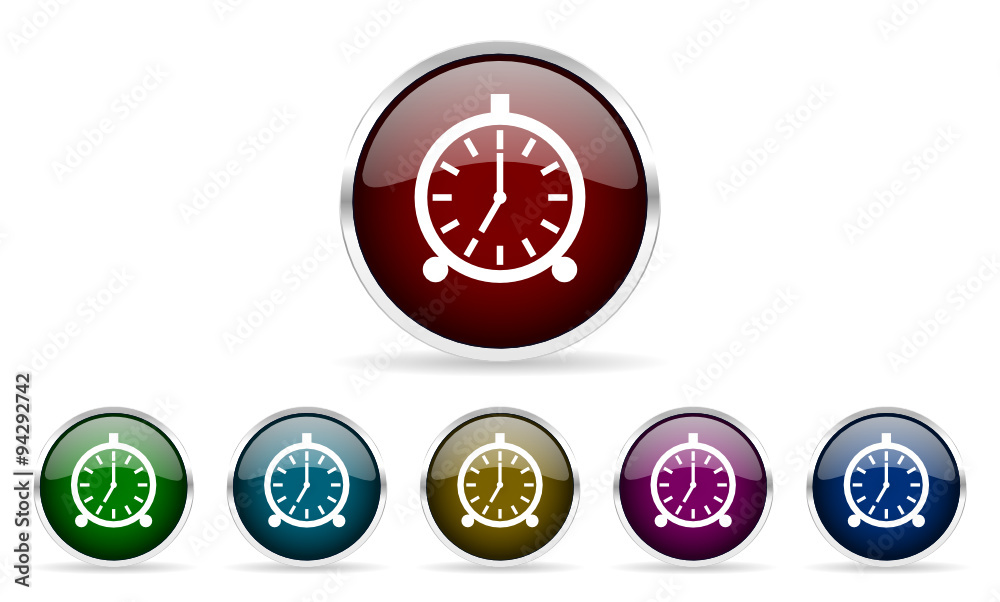 Obraz premium alarm vector icon set