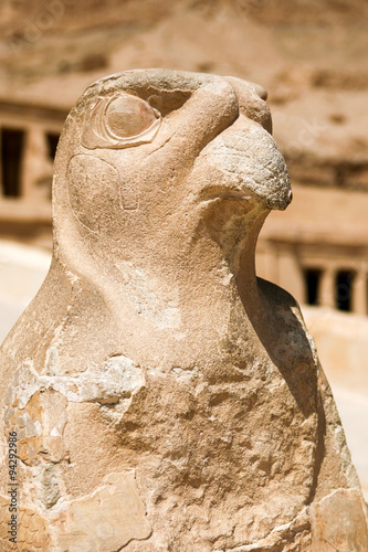 Staue of Horus, Queen Hatshepsut Temple, Egypt photo