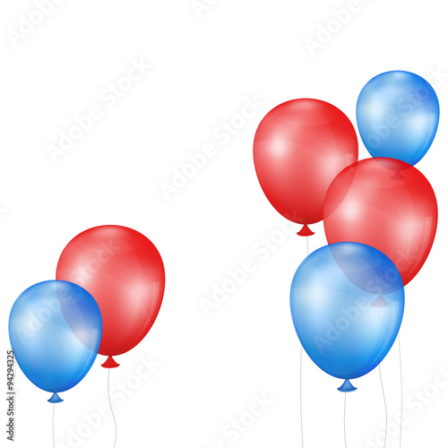 Balloons on a white background