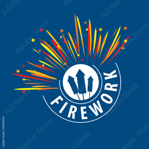 vector logo for fireworks