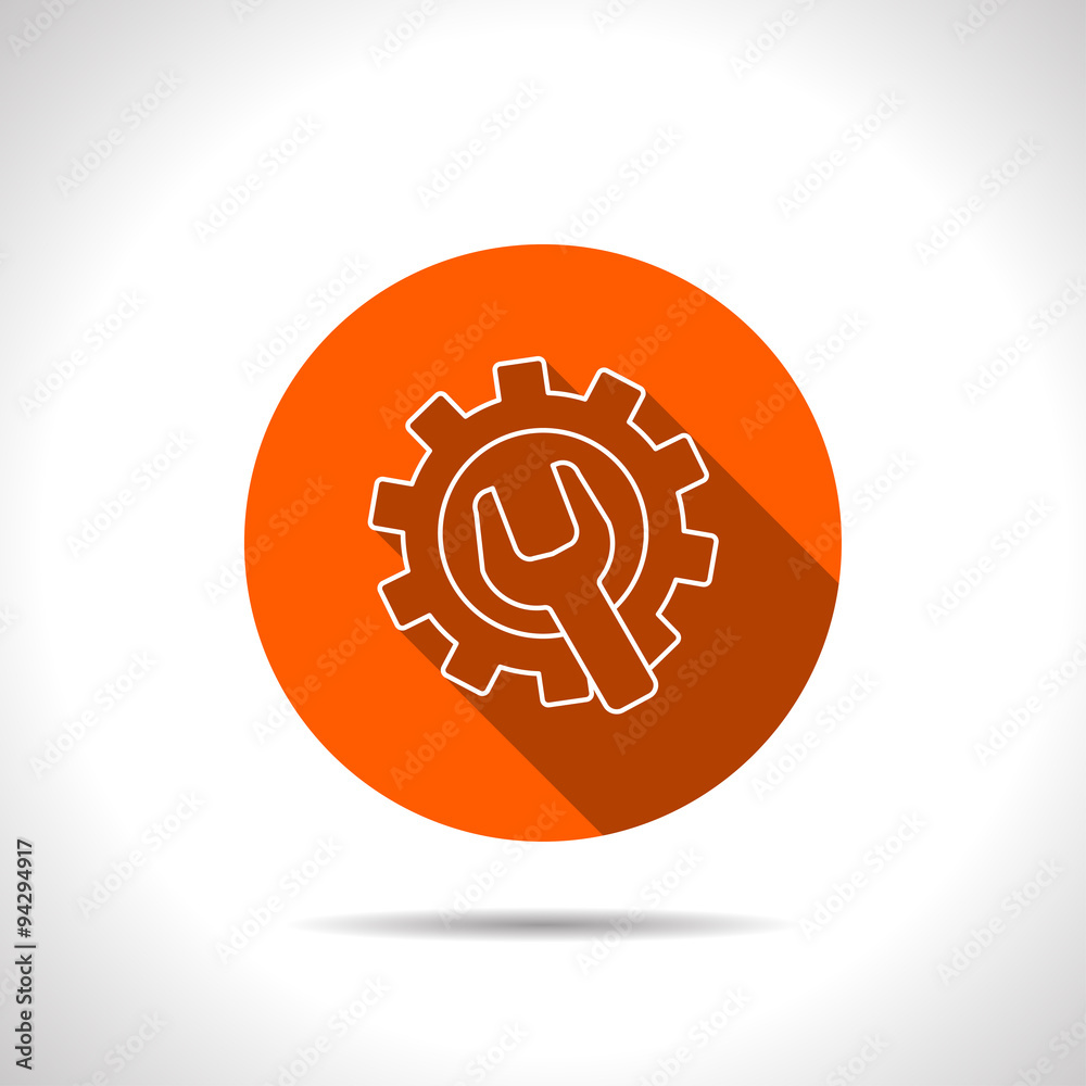 Wrench and gear icon, vector illustratoon Wrench and gear icon, vector illustratoon