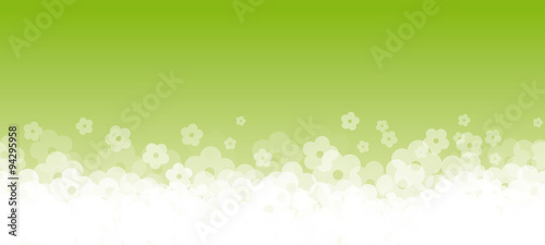 Banner fiori fondo verde