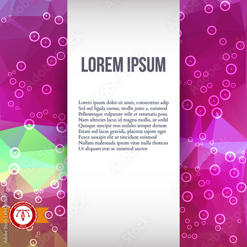 Abstract Colorful Triangles Background. Vector